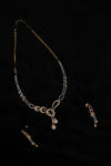 Golden Knot CZ Necklace Set