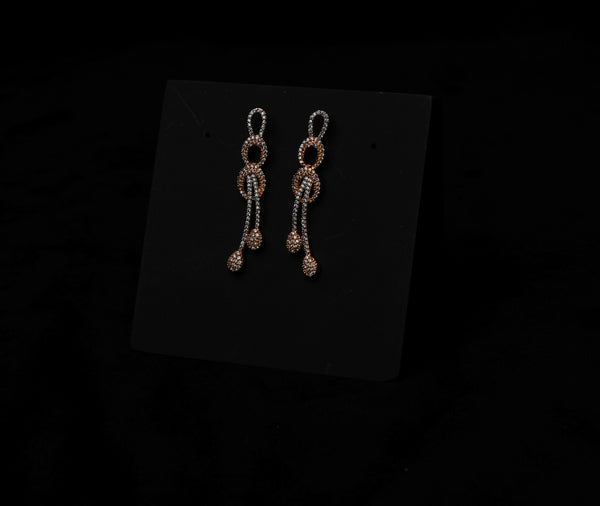 Golden Knot CZ Necklace Set