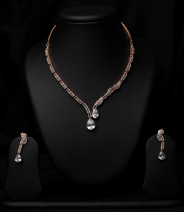 Rosé Drape Necklace Set