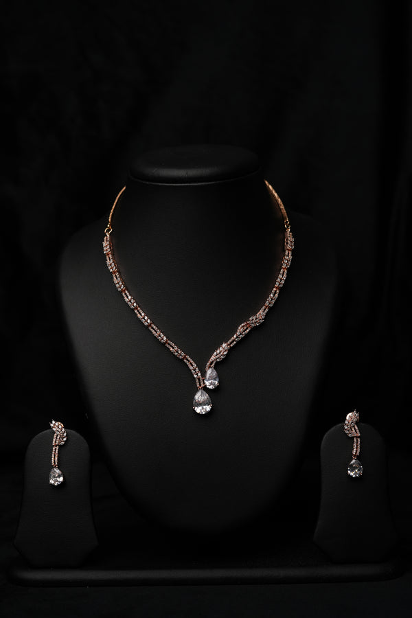 Rosé Drape Necklace Set