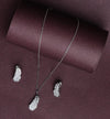 Feather Glow CZ Pendant Set