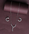 Snake Curve Sparkle Pendant Set