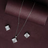 Radiant Square Sparkle Pendant Set