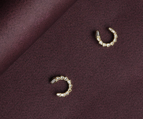 Snake Curve Sparkle Pendant Set
