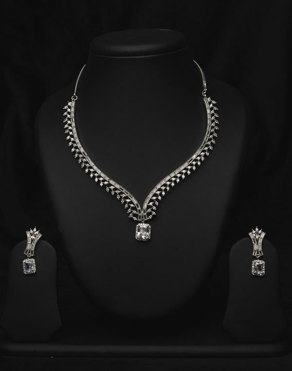 Celeste Radiance CZ Stone Necklace Set