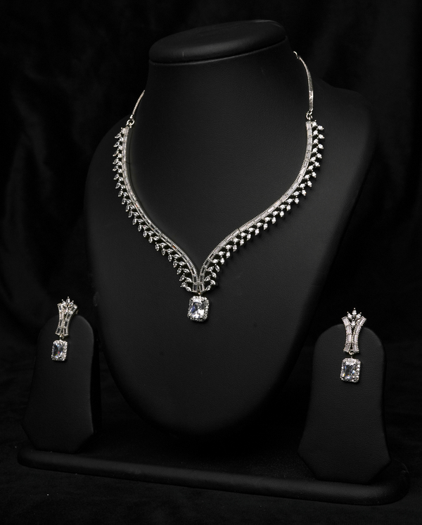 Celeste Radiance CZ Stone Necklace Set