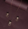 Midnight Panther Halo Pendant Set