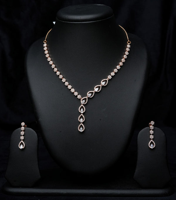 Grace Drop CZ Necklace Set