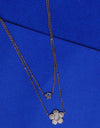 Dual Charm Sparkle Layered Pendant