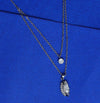Crystal Leaf Drop Layered Pendant