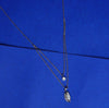 Crystal Leaf Drop Layered Pendant
