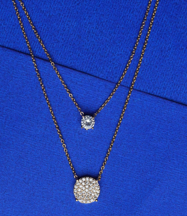 Dual Sparkle Layered Pendant