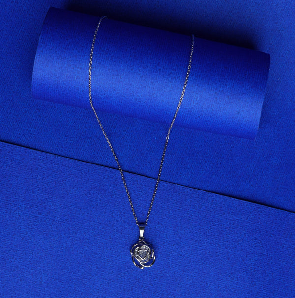 Twisted Rose Sparkle Pendant