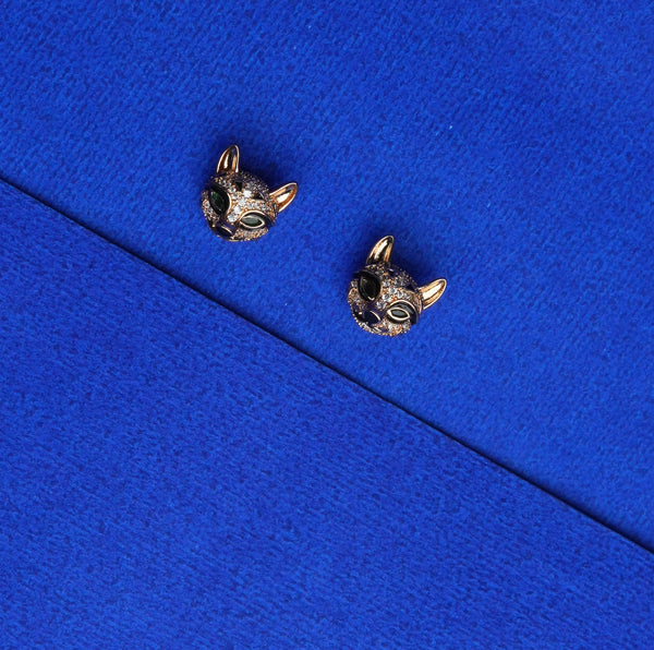 Royal Feline Sparkle Studs