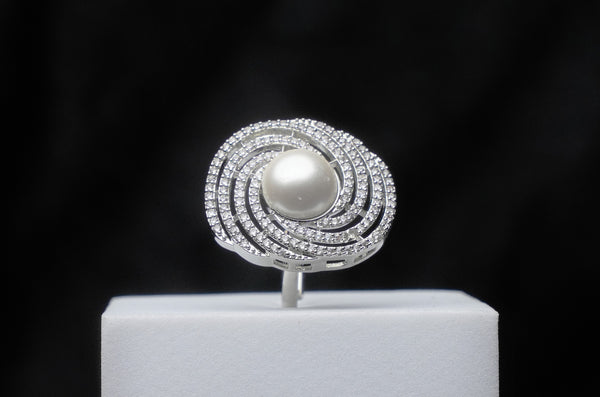 Eternal Pearl Halo Ring