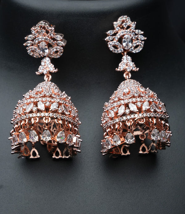 Majestic Crystal Dome Jhumkas