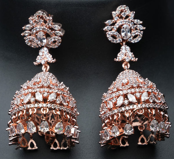 Majestic Crystal Dome Jhumkas