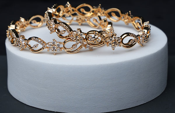 Seraphine Twirl CZ Bangle Set