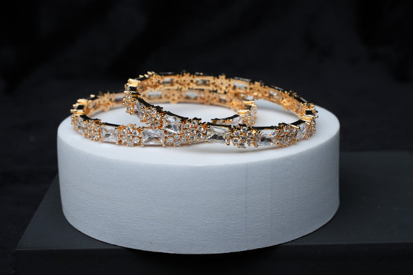 Aurora Luxe CZ Bangle Set