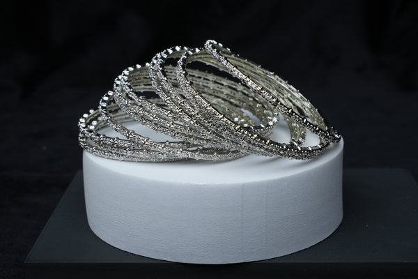 Evelyn Sparkle CZ Bangle Set