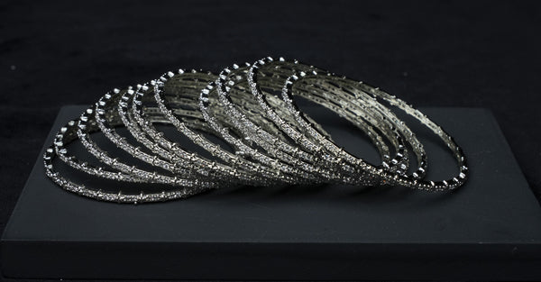 Evelyn Sparkle CZ Bangle Set