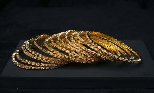 Aurelia Glow CZ Bangle Set