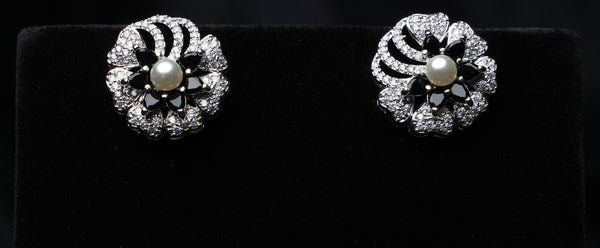 Dazzle Bloom Pearl Studs