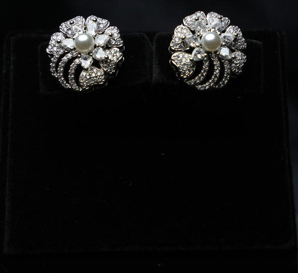 Dazzle Bloom Pearl Studs