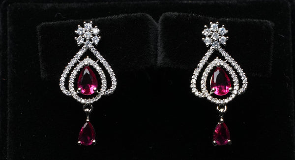 Elegance Teardrop Dangle Studs