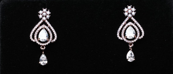 Elegance Teardrop Dangle Studs