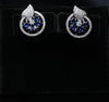 Elegant Leaf Halo Stud Earrings