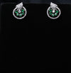 Elegant Leaf Halo Stud Earrings