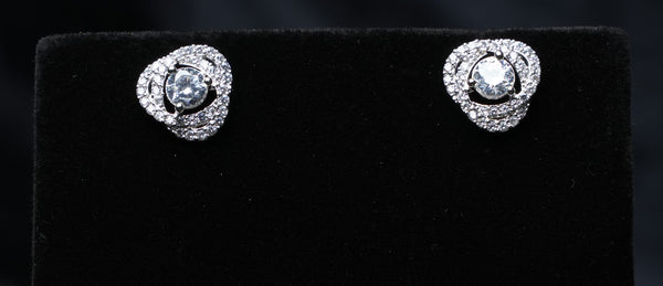 Crystal Orbit Stud Earrings