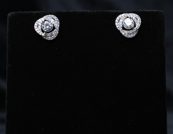 Crystal Orbit Stud Earrings