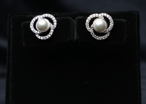 Classic Pearl Sparkle Studs