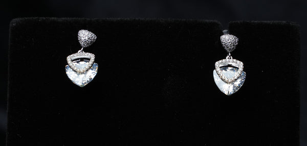 Heartstone Drop Earrings