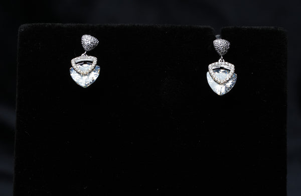 Heartstone Drop Earrings