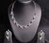 Emerald Whirl CZ Necklace Set