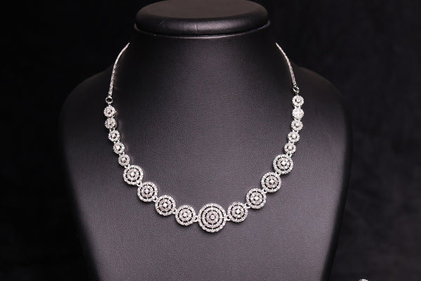 Radiant Spiral CZ Necklace Set