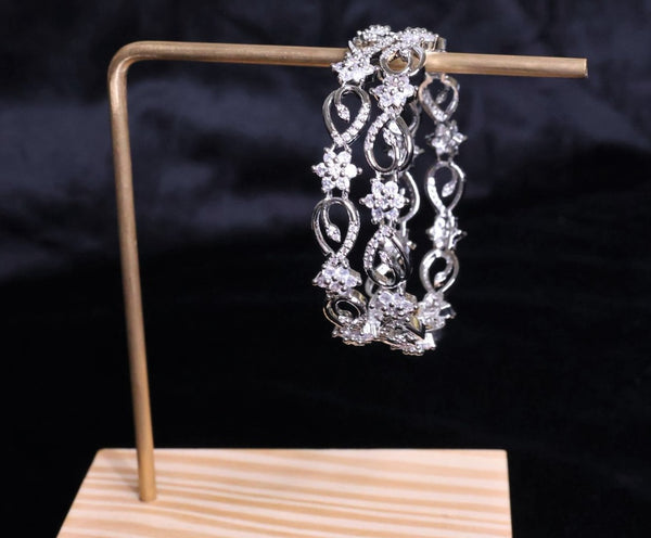 Seraphine Twirl CZ Bangle Set