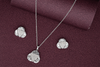 Crystal Clover Sparkle Pendant Set