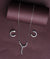 Snake Curve Sparkle Pendant Set