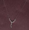 Snake Curve Sparkle Pendant Set