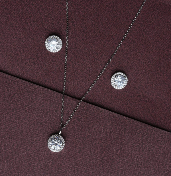 Radiant Halo Circle Sparkle Pendant