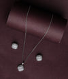 Midnight Sparkle Cushion Pendant Set