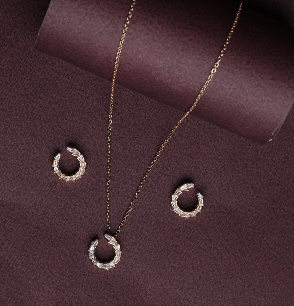 Eternal Coil Sparkle Pendant Set