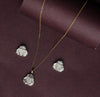 Crystal Clover Sparkle Pendant Set