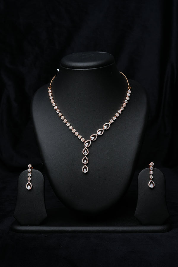 Grace Drop CZ Necklace Set