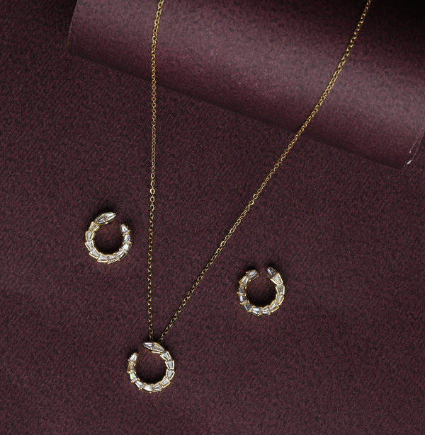 Eternal Coil Sparkle Pendant Set