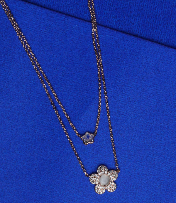 Dual Charm Sparkle Layered Pendant